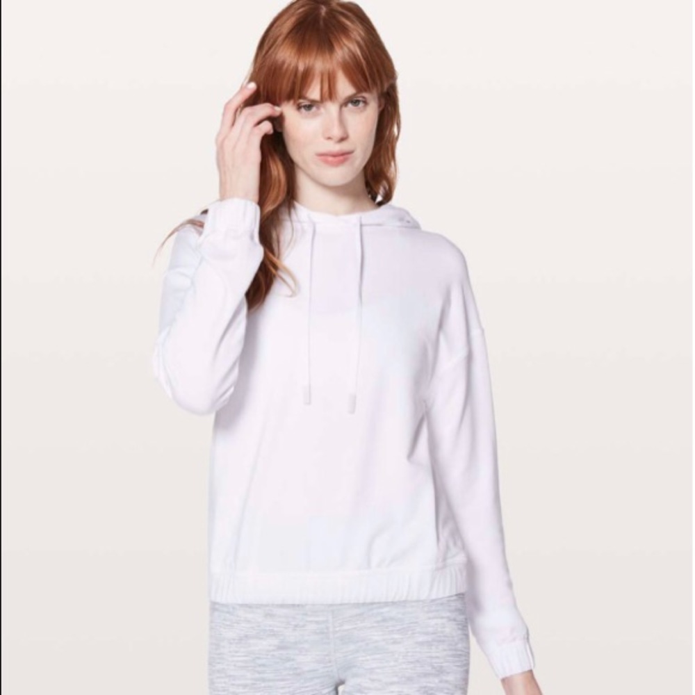 White Lululemon Twisted and Tucked Pullover